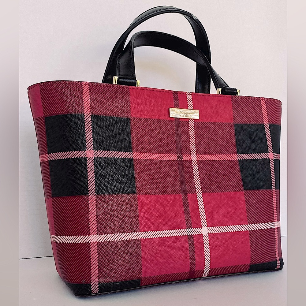 Kate Spade Bright Pink Plaid Purse